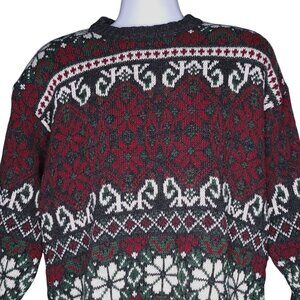 Vintage Colori DInverno Mens XL Christmas Sweater Made In Italy Nordic Pattern